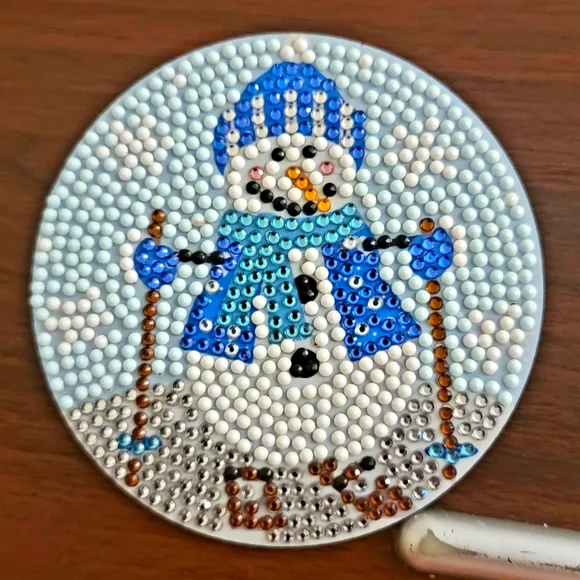 Snowman going for a Ski! Coaster - Picture 1 of 3